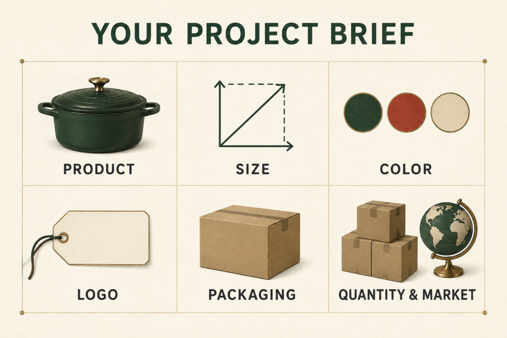 Six items to include in a private-label cookware project brief